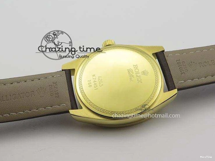 MiroTime 0419 Cellini Date YG White Numeral Dial On Brown Leather Strap A Affordable 3883